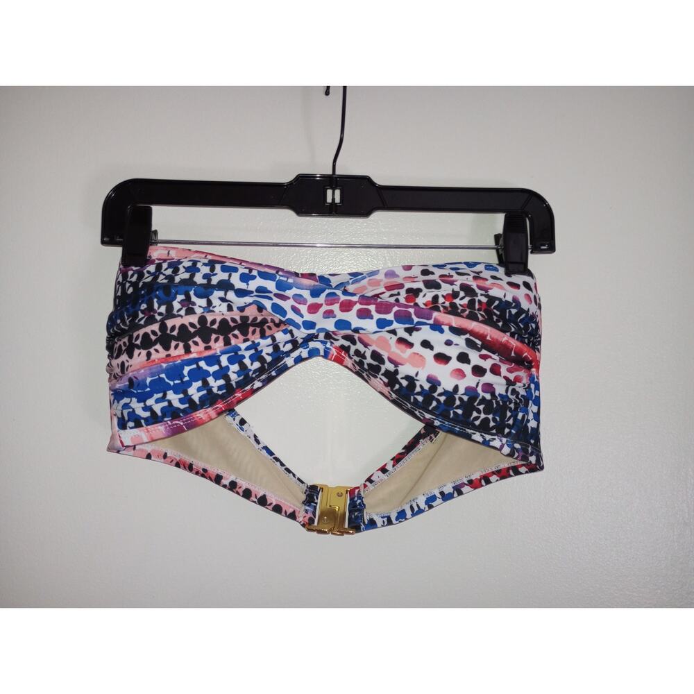Swimsuits For All Ruched Bandeau Strapless Bikini Swim Top  10 NWT